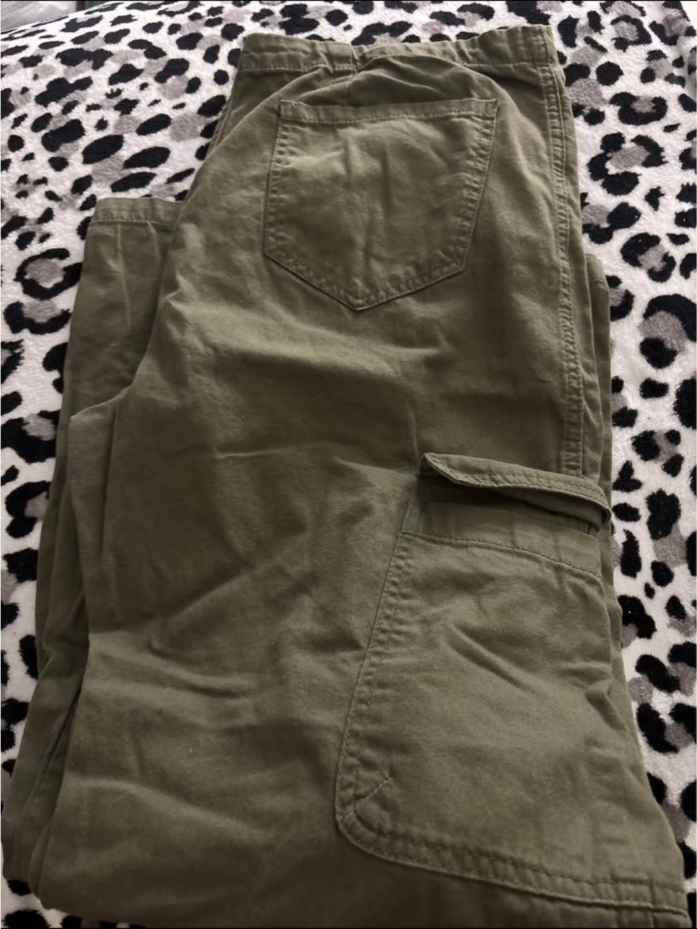 Navy green jeans